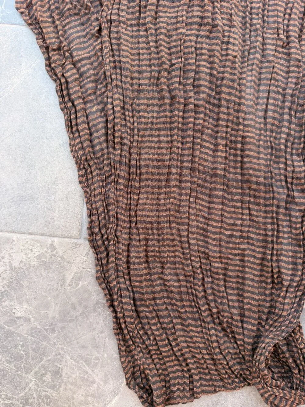 y2k festival brown scarf
